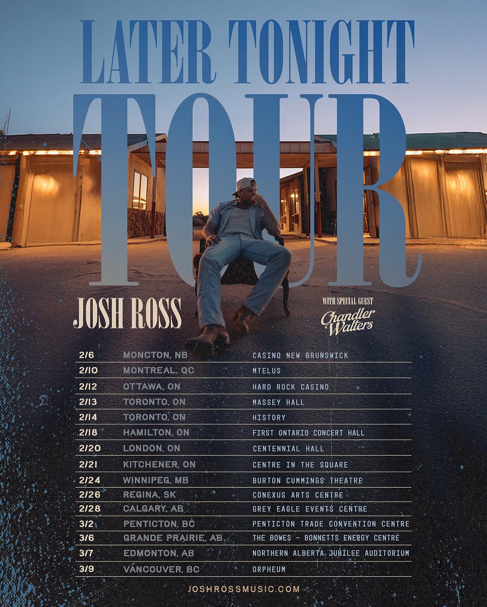 Canada!!! I’ll see you guys next year with <a href="/musicjoshross/">JOSH ROSS</a> on the Later Tonight Tour! I can’t wait to go on my second tour ever and see you guys out there

Who’s coming???