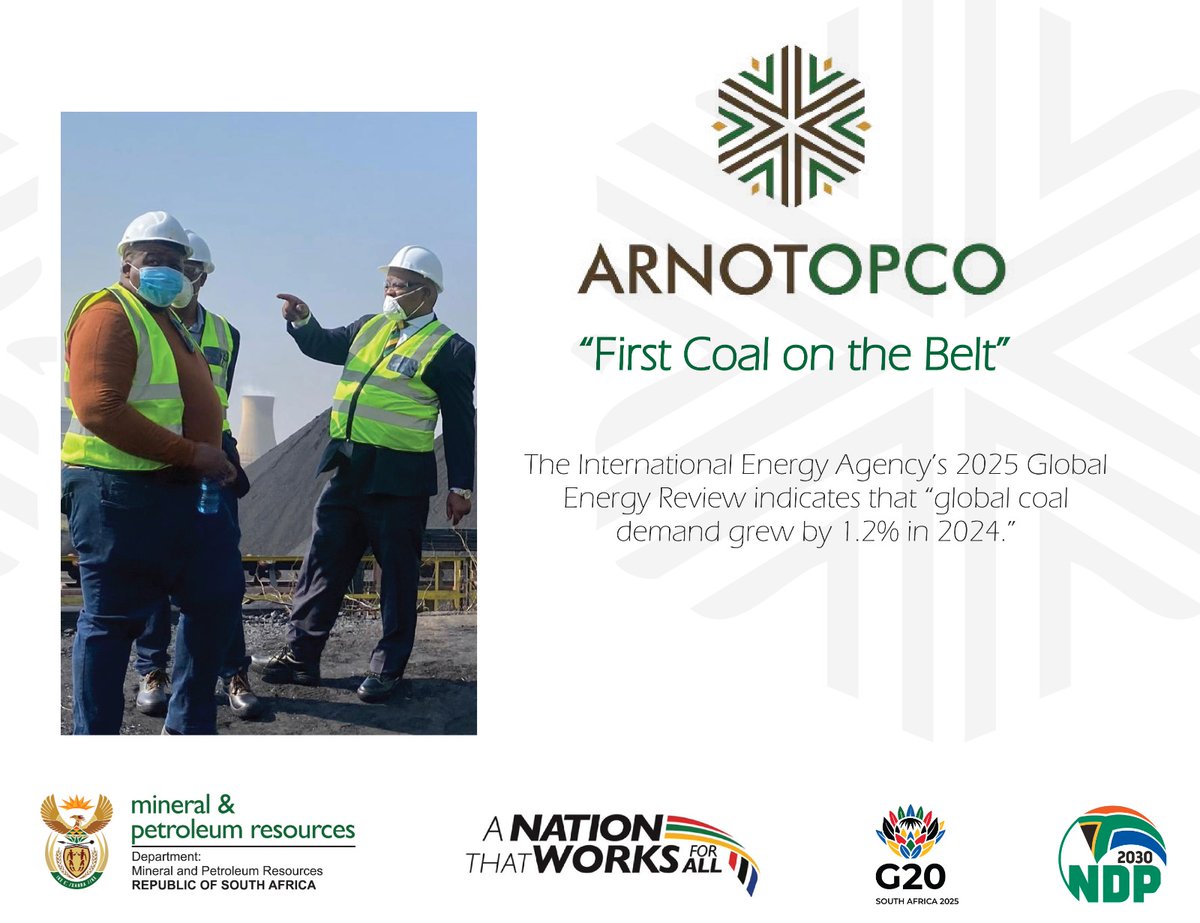 DMPR_ZA's tweet photo. 📊 Transformation + Resilience = First Coal on the Belt for @arnotopcomine
#FirstCoalOnBelt | #Coal |#InvestInSAMining | #DMPR https://t.co/1aJuT2GkyC
