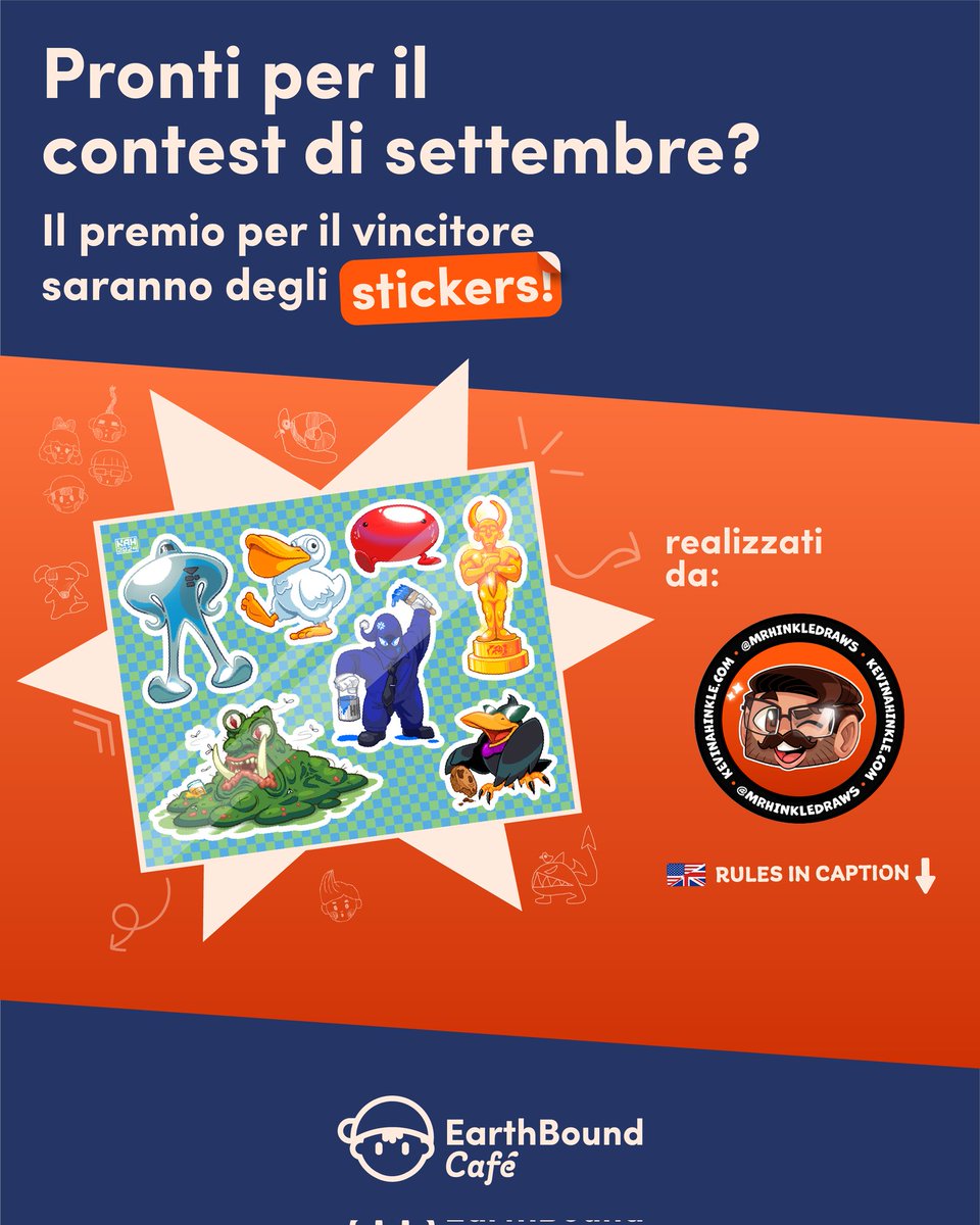 🇬🇧 Art contest Rules
• Follow us

• You can send an EarthBound themed fan art by the end of the month

• You must be the author of the work

• Any form of visual art isn allowed

• If you want to participate folllow the link in our bio or send us a message
#earthbound