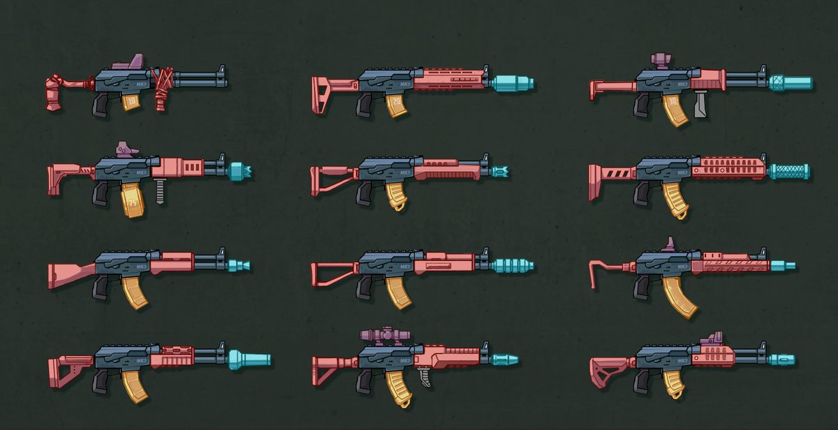 Okay, it was a productive day. Almost the entire tuning line for MK7 is finished. Of course the colors will be more realistic, but it is easier to do 3D modeling this way.
#indiegame #idiedev #gameart #conceptart #gamedev