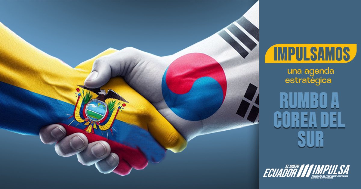 Produccion_Ecu's tweet photo. El camarón ecuatoriano directo a
Seúl 🦐✈.

Con la firma del Acuerdo Estratégico de Cooperación Económica entre Ecuador y Corea del Sur, el 98,8% de nuestra oferta exportable entrará con arancel 0. Un acceso preferente a la 12ª economía del 🌏 y a 51 millones de consumidores. https://t.co/x4UQIHYLab