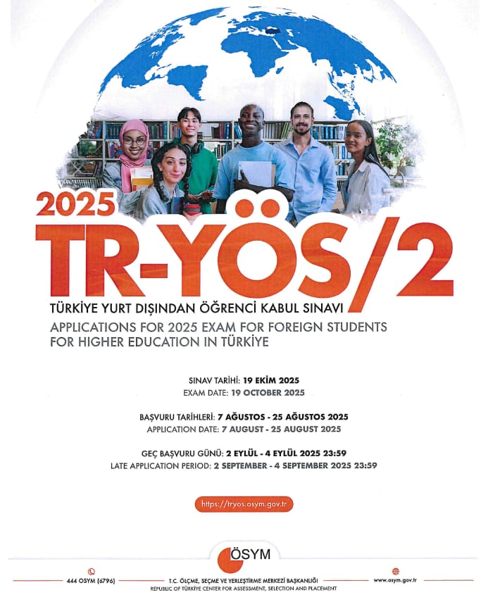 VasingtonEgitim's tweet image. TR-YÖS başvuruları 4 Eylül&apos;e kadar devam ediyor. Deadline for late application for TR-YOS is September 4, 2025.
🌐tryos.osym.gov.tr/TryosYetki/Gir… in Türkiye- Discover Your Potential 📷studyinturkiye.gov.tr
@BayramAliErsoy
@OSYMbaskanligi
@Yusuf__Tekin
@tcmeb