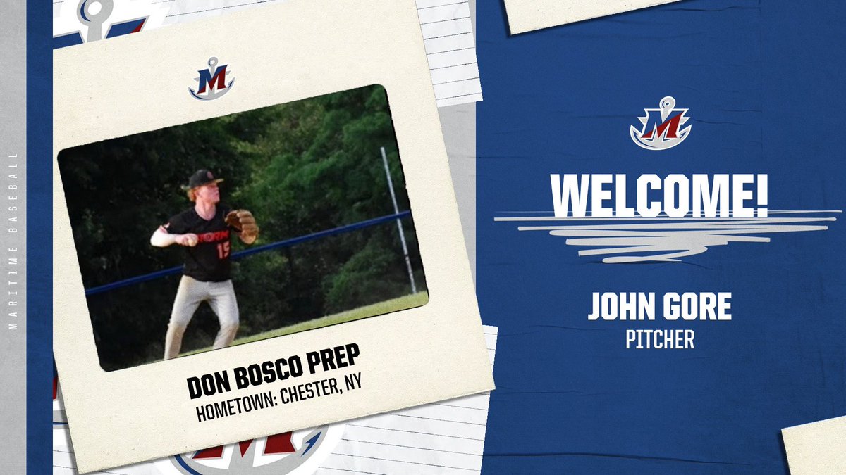 As we creep towards the start of fall baseball, we’d like to introduce our last group of incoming freshmen/transfers for the 2025-2026 academic year.

We’re excited to welcome: OF Dominick Viggiano, IF Dylan Payano, C/OF Ralph Passantino, and RHP John Gore. 

Welcome boys!!! ⚓️⚾️