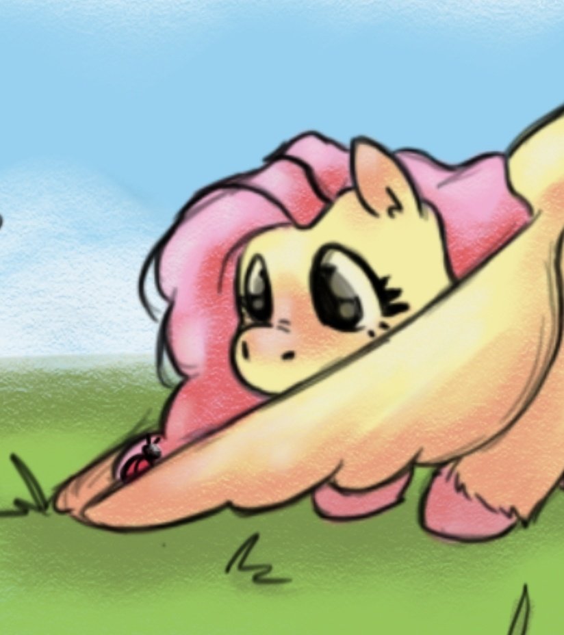 Fluttershy with her lucky charm 
#MLP #Fluttershy #Ladybug