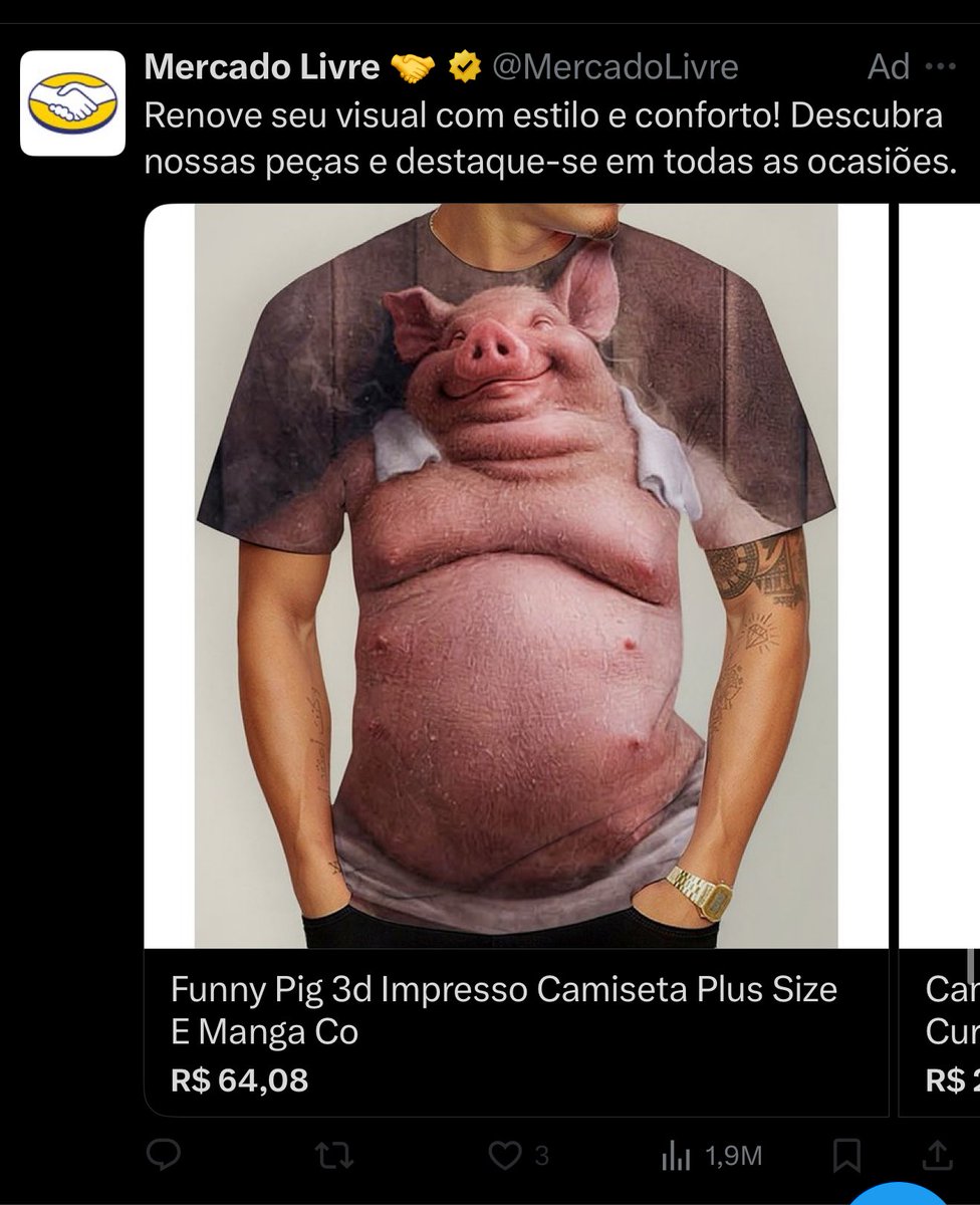 Por um minuto achei que fosse a barriga do Bolsonaro. Era só o rosto…

 #BolsonaroFree
