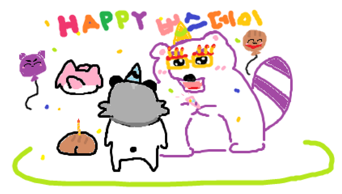 🐻🎉   🐼🎂
#십오타쿠함선함장대빵오타쿠소야로망과낭만의진성오타쿠김애타생일축하해
