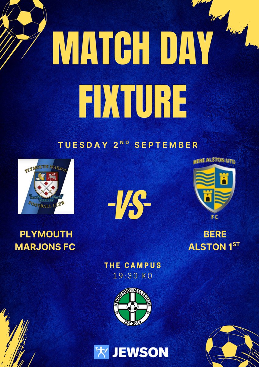 Tonight we make the short trip to <a href="/MarjonPlymouth/">Plymouth Marjon FC</a> 

Good luck to the lads⚽️🔵🟡