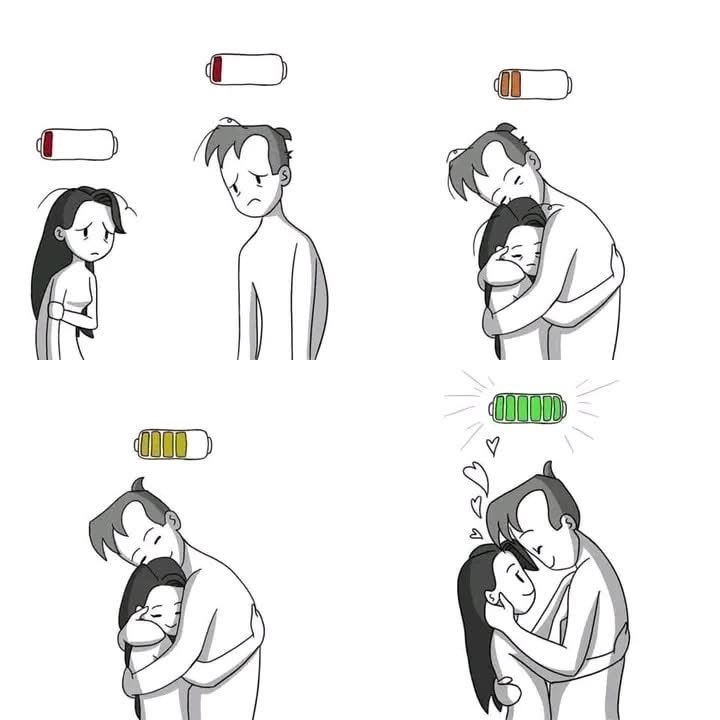 “One hug from right person takes all stress away.”