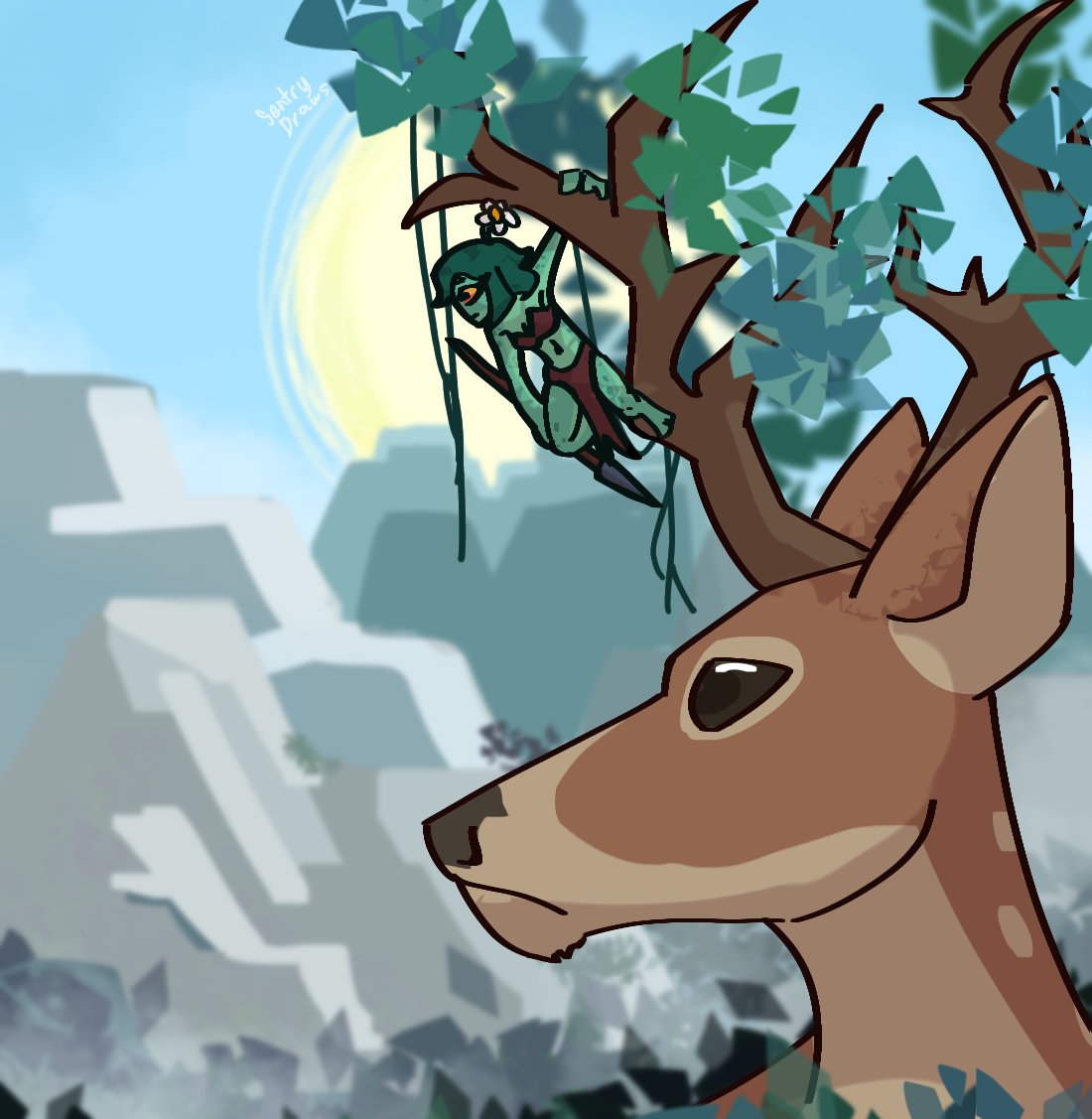 Hopscotch hitching a ride
#art #oc