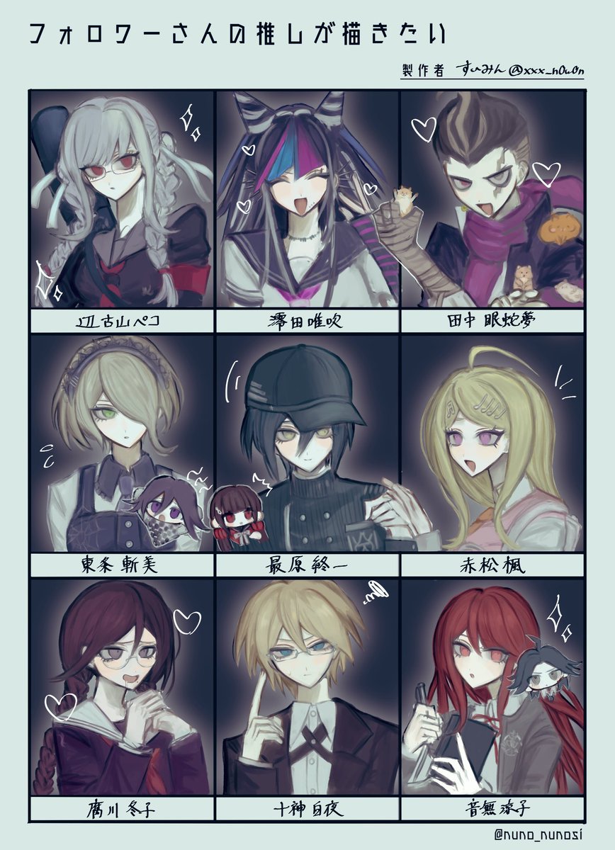 ありがとうございました！描くの楽しかった🎶
 #danganronpa  #ダンガンロンパ