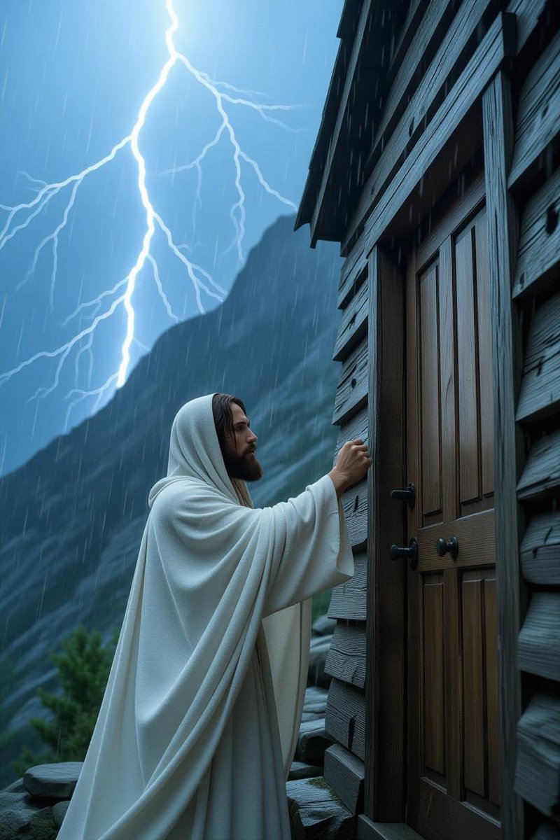 “…I stand at the door and knock. If anyone hears my voice and opens the door, I will come in...”
Revelation 3:20
