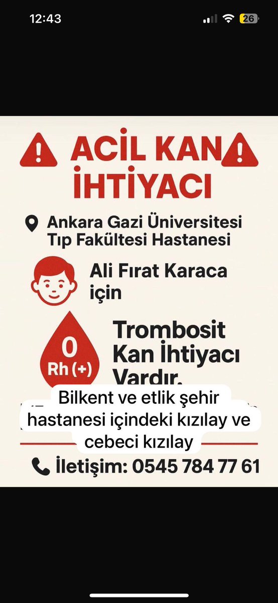 🔴Çok Acil Kana ihtiyaç var 🔴
Arkadaşlar elden ele yayalım lütfen