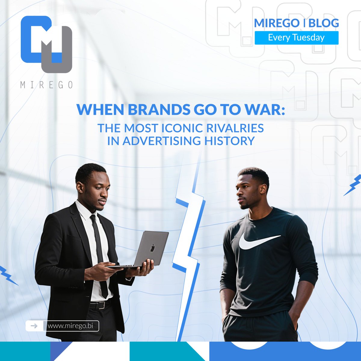 Mirego_Africa's tweet image. #Tuesday_blog - Behind every great ad war lies creativity, boldness, and the fight for consumer attention.
Step into the battlefield of the most unforgettable brand rivalries in advertising history and what you can learn from them.
#blogcontent #brand #advertising