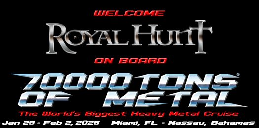 70000tons's tweet image. Sailors, Break Your Chains and give a thunderous welcome as @royalhuntband joins us onboard for #70000TONS OF METAL 2026!

Spots onboard this floating Metal paradise are Here Today, Gone Tomorrow – don’t miss the boat!

Ready to "C"onquer the Sea?