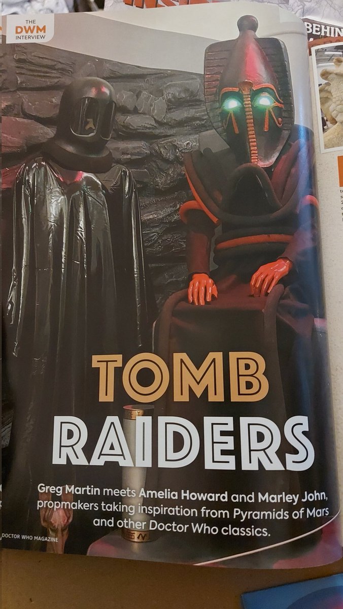 faeleryn's tweet image. In case anyone needed an extra reason to get the new Doctor Who Magazine special there's an interview with me and @AMHmakes talking about getting into model making and our replicas of props and costumes from Pyramids of Mars!
