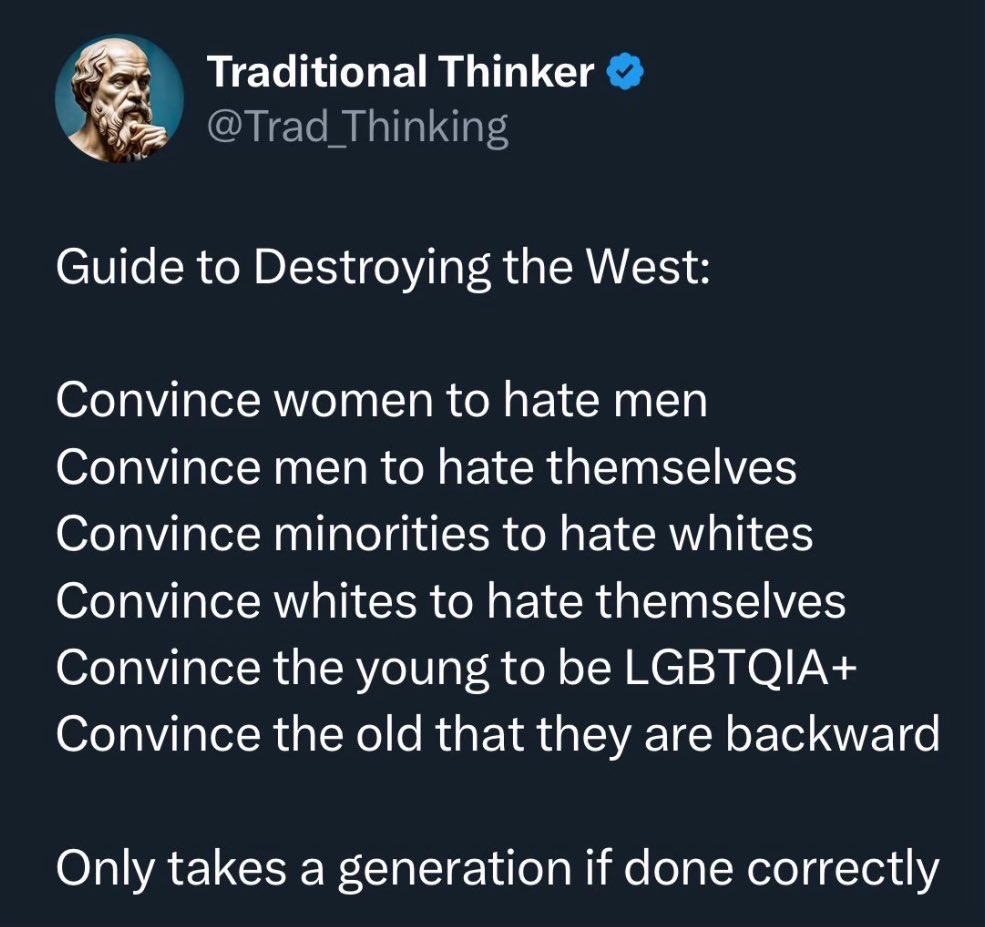 <a href="/elonmusk/">Elon Musk</a> The Left is basically carrying out the plan.

And it's working.