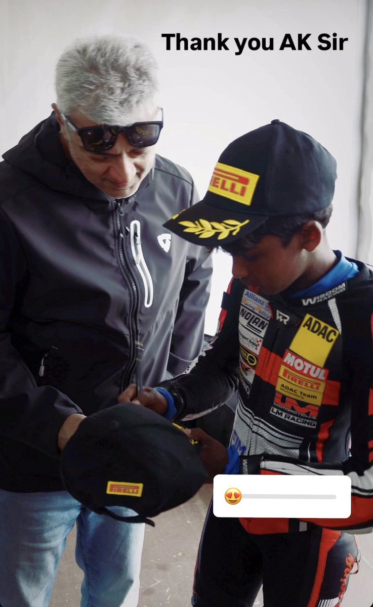 He shared the story as well on Instagram story with the caption “Thank you AK sir”.

#AjithKumar #AjithKumarRacing