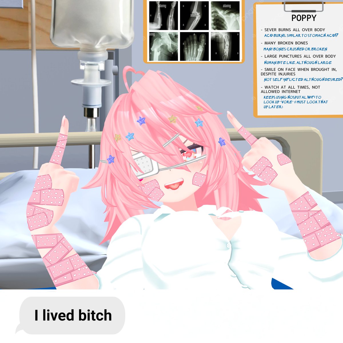 Your friend has gone missing for a few days after hanging out with that hungry giant. You finally get that text back! XD
🏥😷🩹
#vore