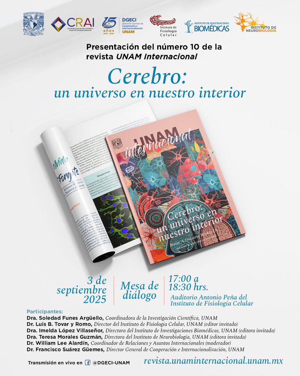 Mañana a través del canal de YouTube de <a href="/dgeci/">DGECI - UNAM</a>