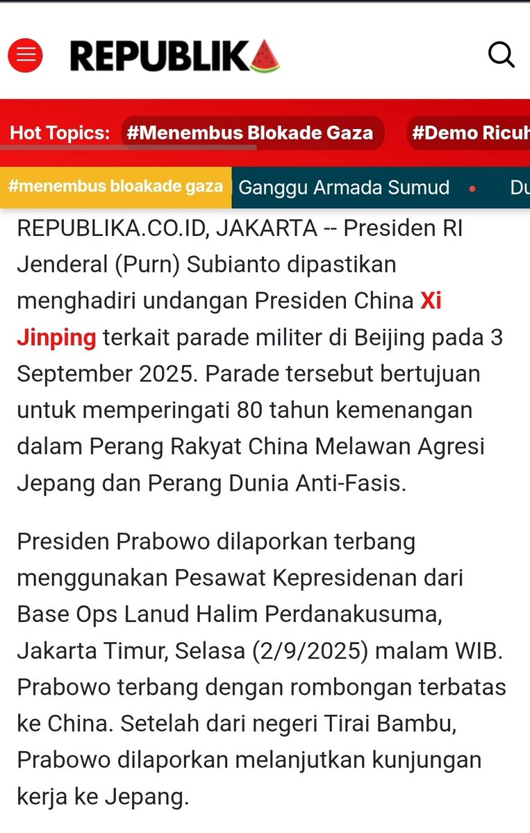 lixin2000's tweet photo. According to local news, Prabowo left for China tonight https://t.co/CJEqT8KUv5