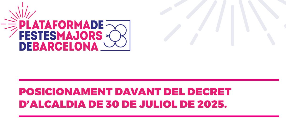 Hem presentat al·legació formal al decret d'alcaldia  relatiu a la prohibició de promoure, organitzar o executar rutes organitzades per al consum alcohòlic en nom de la Plataforma de Festes.
Ho expliquem en aquest posicionament👇👇
 🔗festesmajorsbarcelona.cat/manifest/