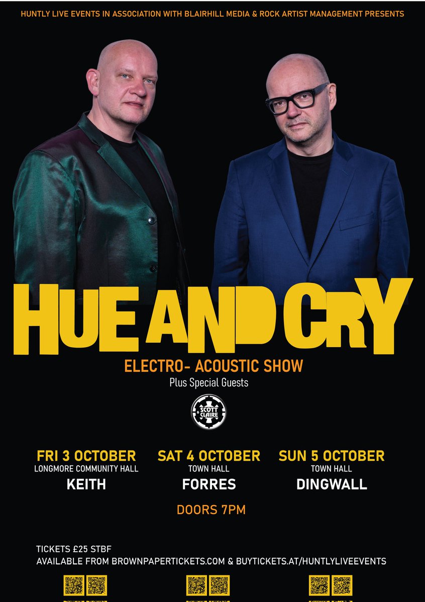 HuntlyLive's tweet image. Our last gigs are sure to be 3 crackers. #forres #keith #dingwall