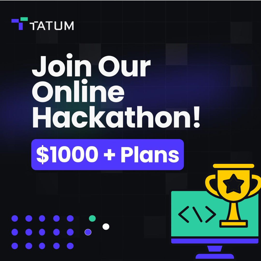 tatum_io's tweet image. Tatum online #hackathon starts this weekend!

💰 $1000 prize pool + Tatum subs for grabs
⏰ Kickoff Saturday 10AM UTC

Details &amp;amp; how to join:
tatum-hackathon.notion.site/Tatum-Hackatho…

Any questions, join us on Discord: discord.com/invite/tatum

So, ready to hack? 😎