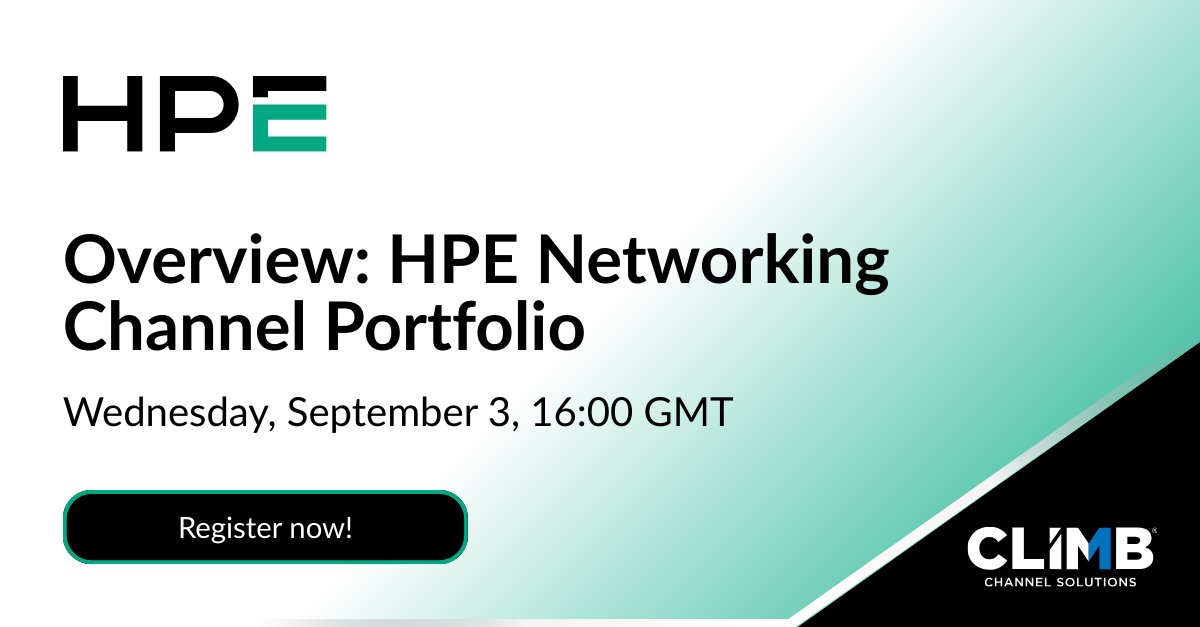 climbcs_ie's tweet image. Discover the future of networking with @HPE_Aruba_NETW &amp;amp; @JuniperNetworks! Join @HPE&apos;s webinar for insights on AI-driven, cloud-native solutions and new opportunities for partners. Don’t miss out—register now:s 👉 arubanetworks.zoom.us/webinar/regist…

#hpearubanetworking #hpearuba #hpe
