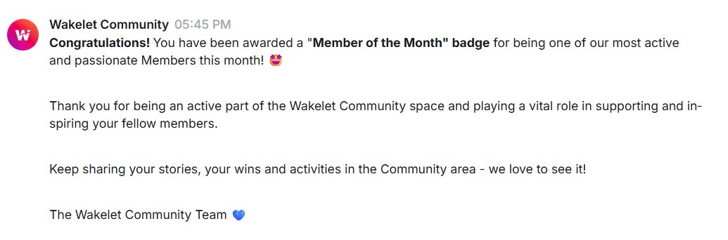 Thank you <a href="/wakelet/">Wakelet 💙</a> Community Team! 💙It's my honor to belong such an amazing community. 
#WakeleWave