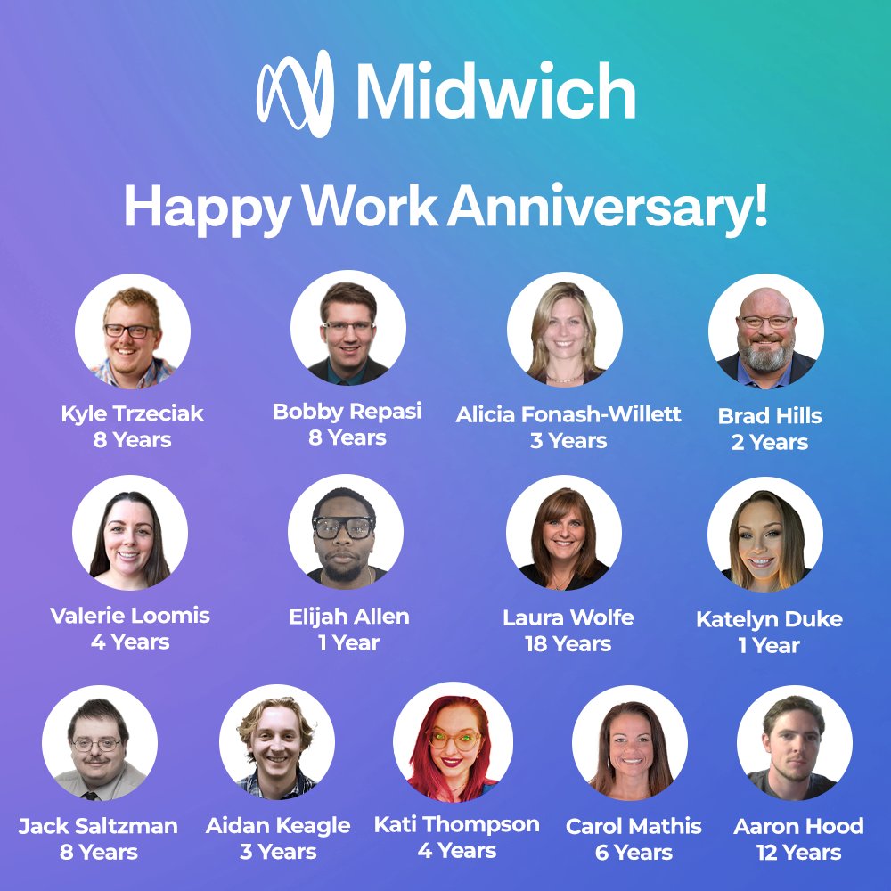 🎉 This September, we’re celebrating our amazing team members and their work anniversaries! Your dedication, passion, and contributions make all the difference at #MidwichUS. 💙

👏 Congratulations to everyone marking another year with us this month — we’re grateful to have you