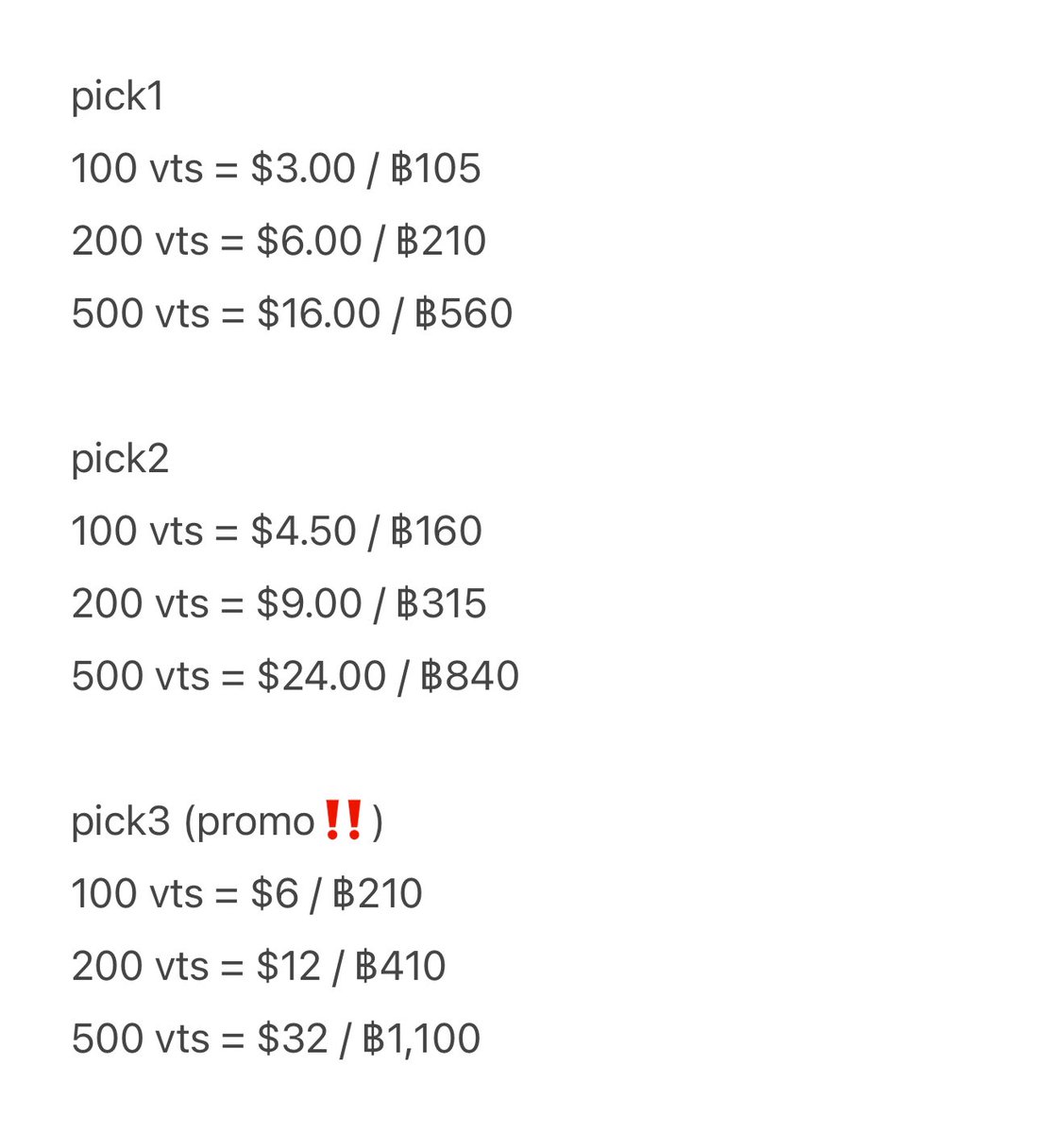 wts / ขายโหวต sell vote mnet 

boys ll planet semi-final

📢 promo🔥
100 vts / 3q
200 vts / 3q
500 vts / 3q

โหวตให้ตามลำดับคิวที่จอง votes will start according to the reservation queue

dm to reserve / bulk buy available 

rt deal avail – 3 slots / day

#นักสร้างดาวแลกโหวต