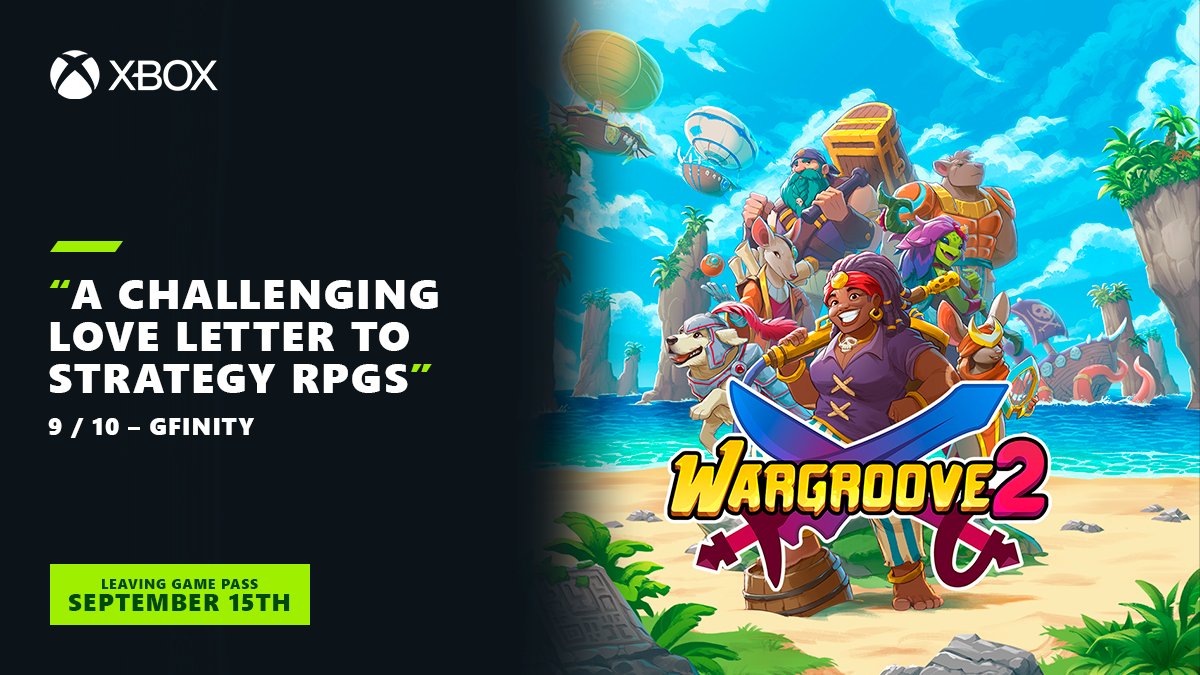 WargrooveGame's tweet image. Wargroove 2 is leaving Xbox Game Pass!🎮

Pick it up for 20% off before it leaves on September 15th!

🔗: bit.ly/Xbox_WB