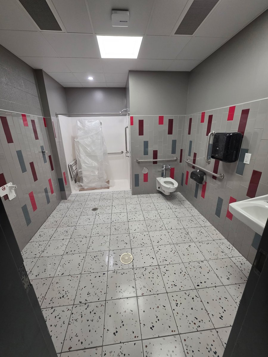 GrazziniBros's tweet image. Grazzini Brothers installed 280 square feet of tile at Browns Valley School - ADA Compliant Restroom in Browns Valley, Minnesota.

#NTCA #TileInstallation