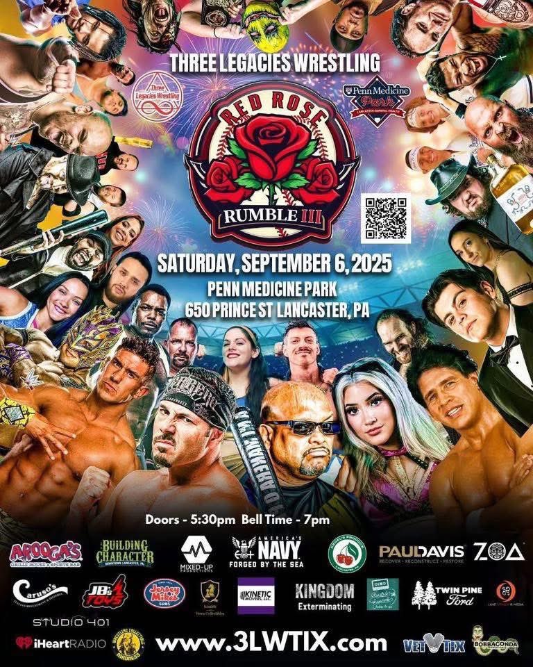 RefLarryPeace's tweet image. 4 DAYS To GO! @3Legacies Presents. The Red Rose Rumble 3!
THIS SATURDAY September 6
Penn Medicine Park
Doors open at 530pm. Bell Time 7pm

DONT MISS OUT and get your tickets at pennmedicinepark.com/events/red-ros…

@RefLarrysWC is bringing in @MjcChioda