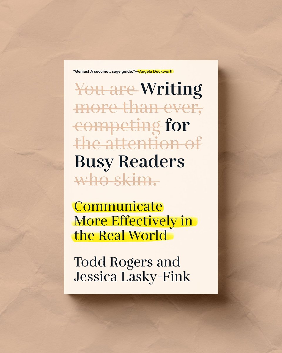 Todd Rogers (@todd_rogers_) on Twitter photo WRITING FOR BUSY READERS is now out in paperback, at a new accessible price! WRITING FOR BUSY READERS is now out in paperback, at a new accessible price!