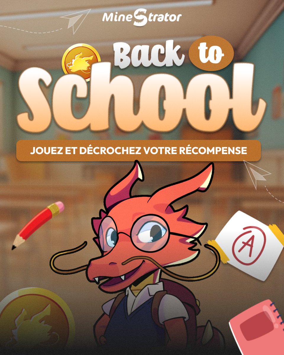 📚 La rentrée a sonné chez MineStrator… mais notre mascotte a perdu ses fournitures scolaires 📐
Sauras-tu les retrouver pour décrocher une récompense ? 🎁
minestrator.com/back/to/school

*𝐄́𝐯𝐞́𝐧𝐞𝐦𝐞𝐧𝐭 𝐝𝐢𝐬𝐩𝐨𝐧𝐢𝐛𝐥𝐞 𝐞𝐱𝐜𝐥𝐮𝐬𝐢𝐯𝐞𝐦𝐞𝐧𝐭 𝐝𝐮 𝟎𝟐 𝐚𝐮 𝟎𝟕