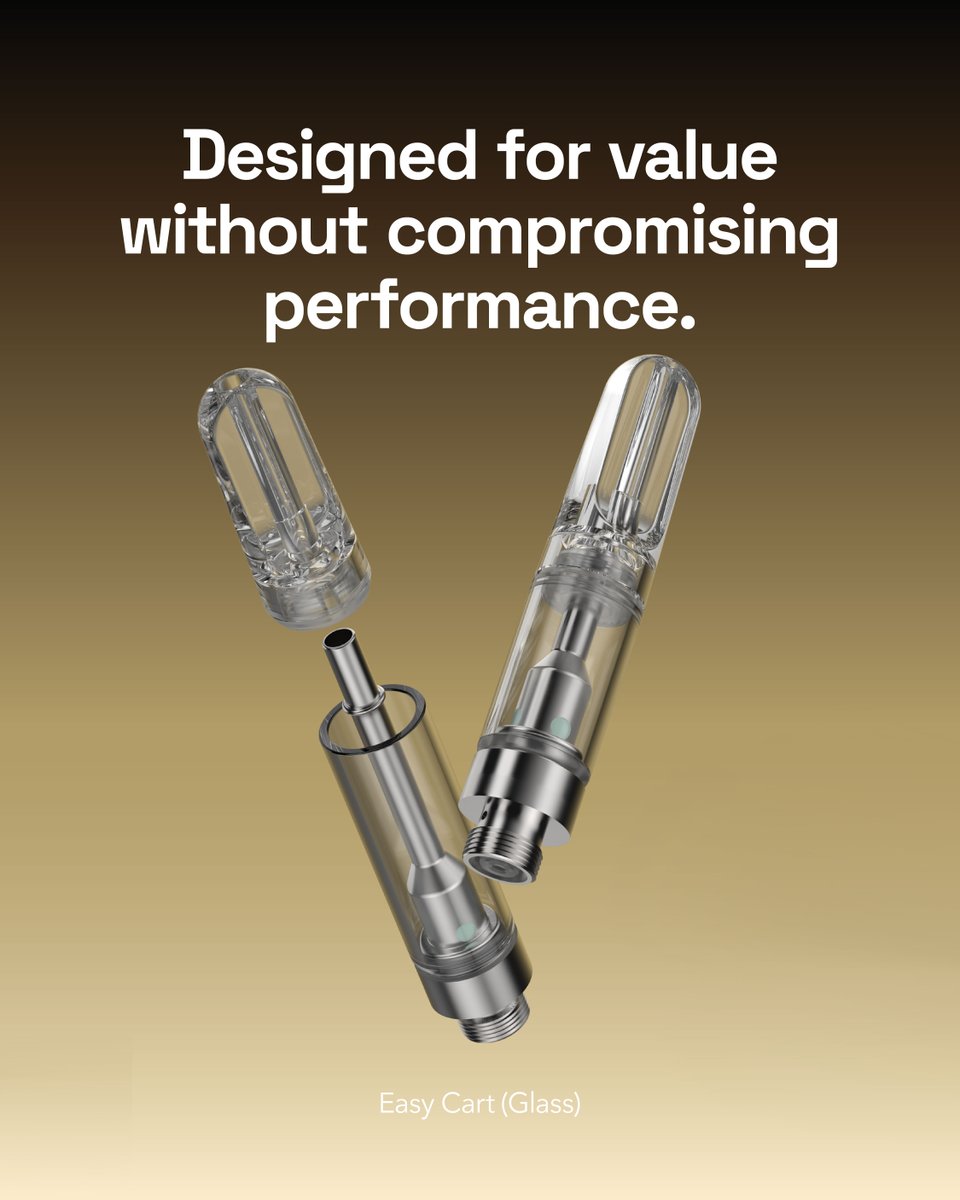 we_are_jupiter's tweet image. The EZ Series™ makes innovation simple.
Now introducing Easy Cart: a 510-thread cartridge with CCELL® performance, flexible options, and snap-fit assembly, built to scale with ease.✨

📩Request your samples today: info@jupiterresearch.com

#TrustedSolutions #VapeHardware #Carts