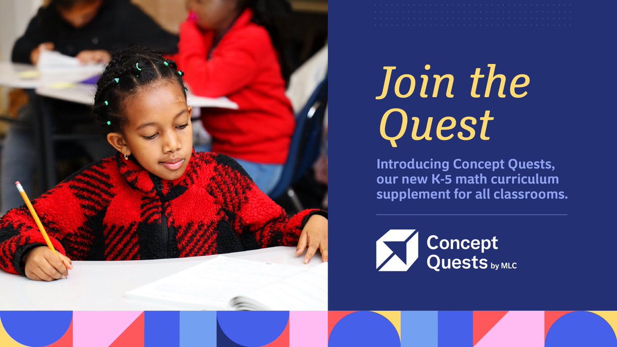 MLCmath's tweet image. 🧭 Concept Quests by MLC launches September 15!

A brand-new math enrichment resource designed to spark curiosity and build confidence.

🎥 Get a sneak peak and grab your spot for our live webinar at conceptquestsbymlc.org