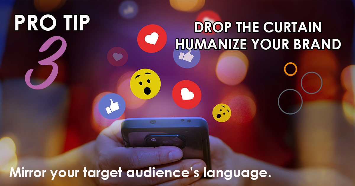 CGTMarketing's tweet image. Drop the Curtain &amp;amp; Humanize Your Brand ♥️🤝

Pro Tip 3 of 6 ➡️ Mirror your target audience&apos;s language.

Use the words &amp;amp; expressions used in your #B2B or #B2C industry &amp;amp; niche.

Speaking the language makes it easier for buyers to connect with you. 

Look out for more soon. 😊