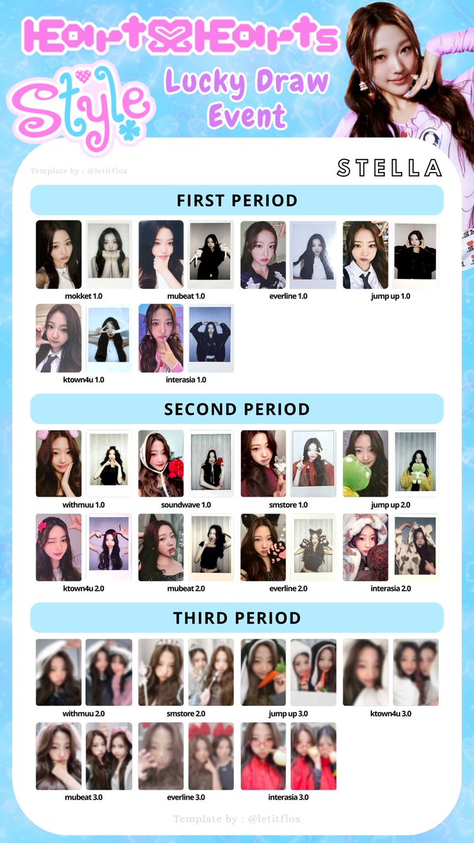 Letitflox's tweet photo. Hearts2hearts Style Lucky Draw Event 1-3 Photocard Template

— feel free to use
— contains a lot of zoom so it can't be used to verify official cards

hq: https://t.co/fVcAtWv68G

지우 카르멘 유하 스텔라 하츠투하츠 포카
carmen jiwoo yuha stella h2h pc https://t.co/uWGklpbfn3