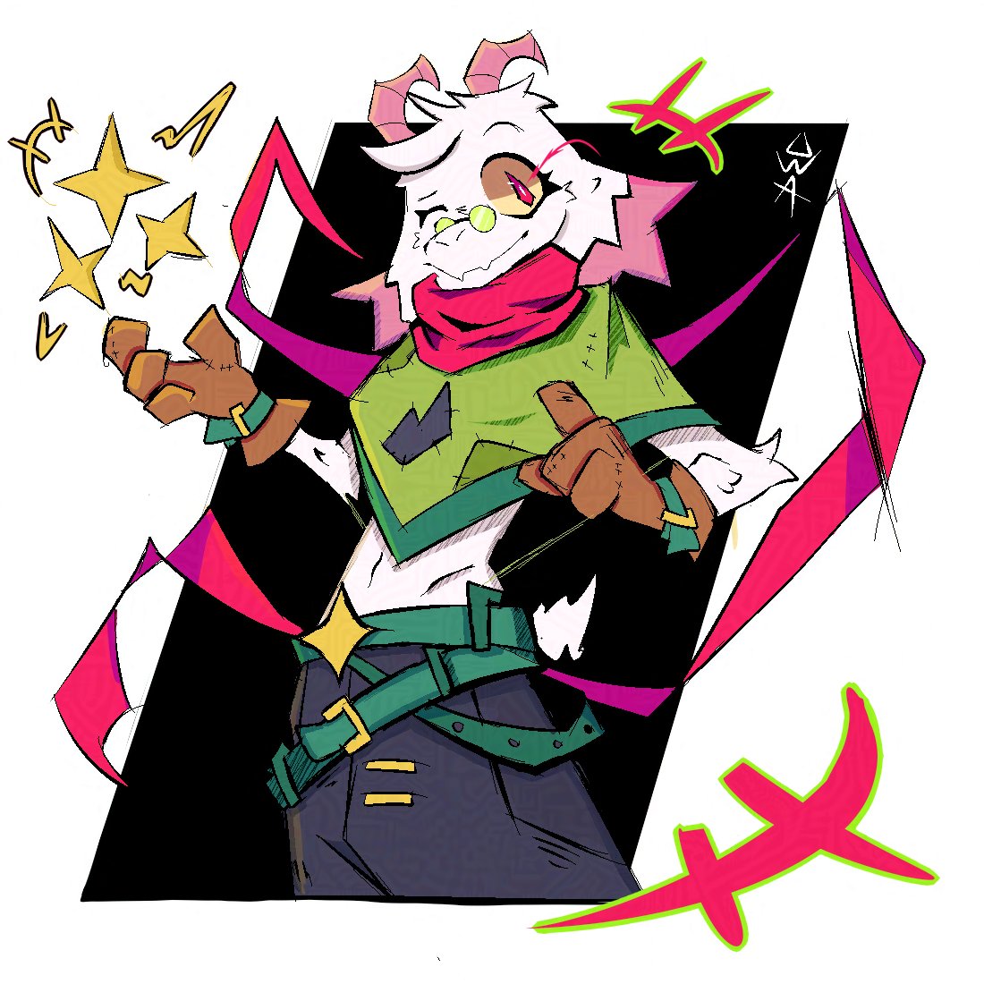 sharp scarf and fluffy magic

#DELTARUNE #Ralsei #DeltaruneAU