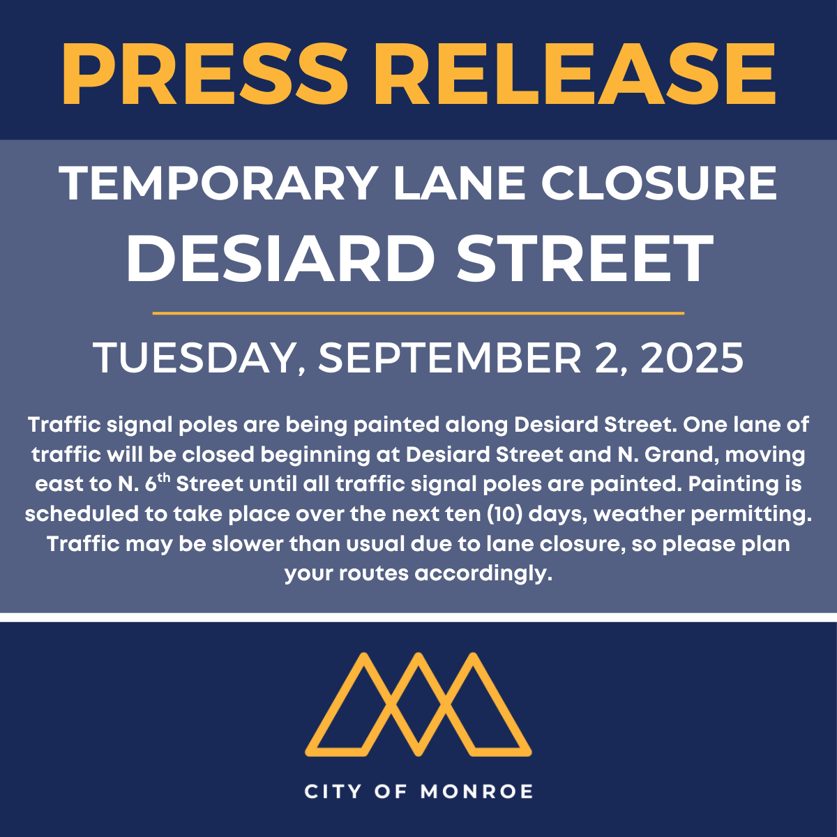 City of Monroe, LA tweet media