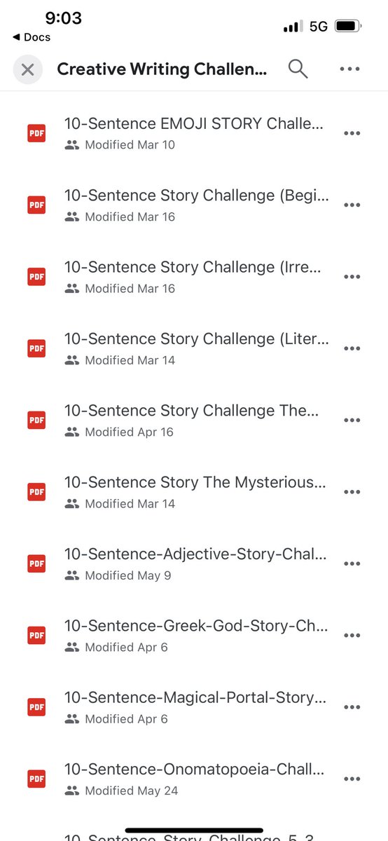 100 Writing Challenges!

For free.

Straight from my Google Drive.

Enjoy!

drive.google.com/drive/folders/…