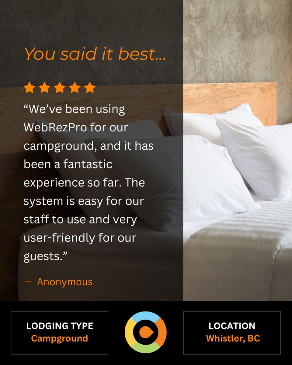 WebRezPro's tweet image. Browse more @WebRezPro reviews on @hoteltechreport, @Capterra, and @Google.

#HotelSoftware #CloudPMS
