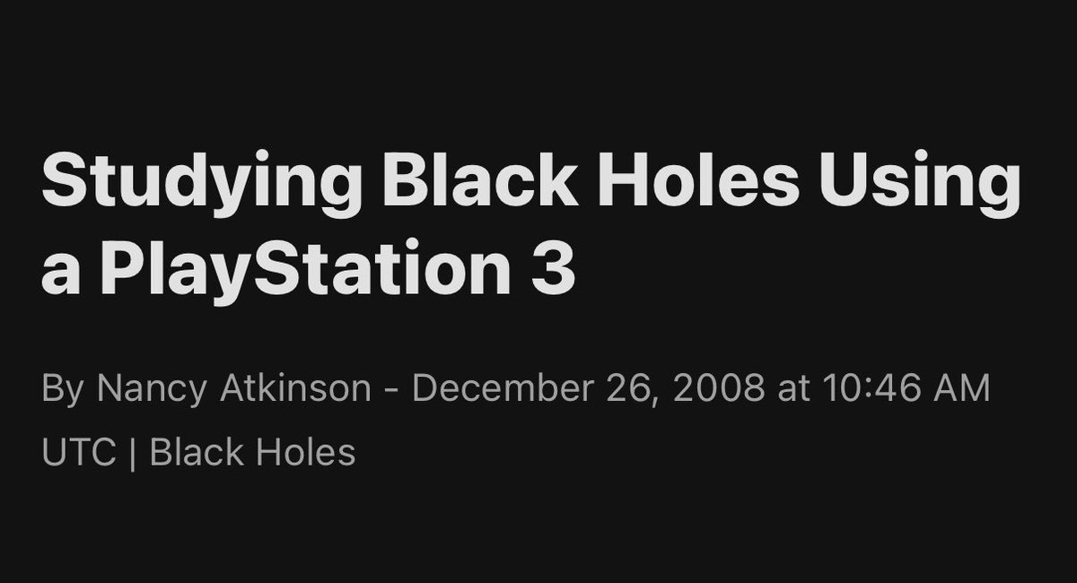 PS3 was so ahead of its time scientists built supercomputers with it.