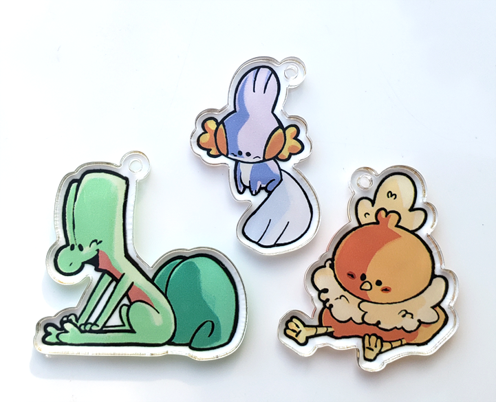 some fluffy guys and pokes printed for @/lenislynx over on tmblr!