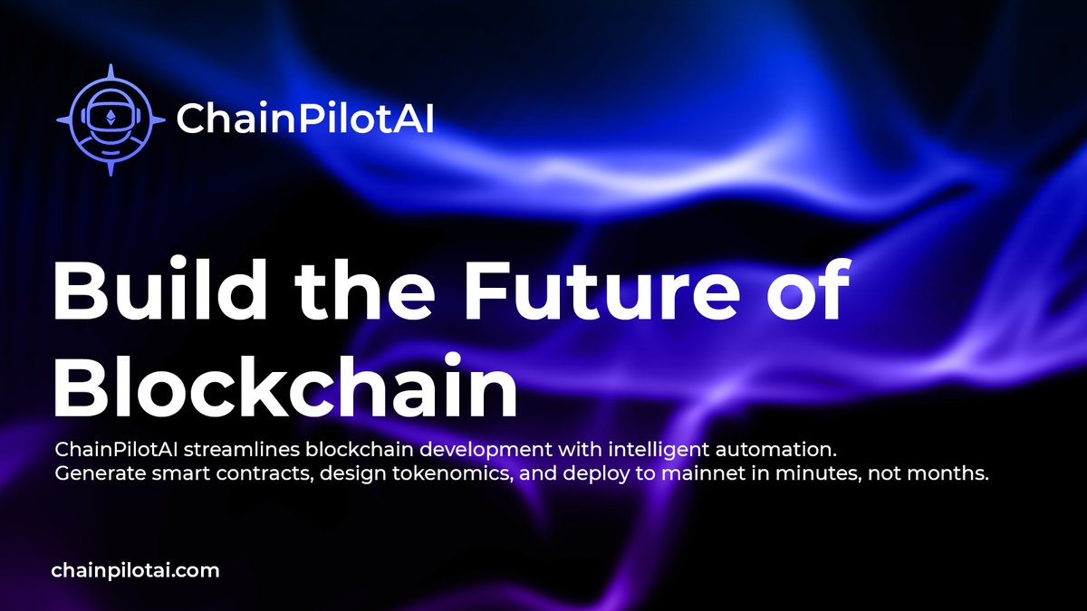 Chain_PilotAI's tweet image. 🚀 Build the Future of Blockchain

ChainPilotAI makes blockchain development simple with AI automation:

✅ Generate smart contracts
✅ Design tokenomics
✅ Deploy to mainnet in minutes — not months

👉Join Now: 🔗 chainpilotai.com

#ChainPilotAI #CPA #Blockchain #AI