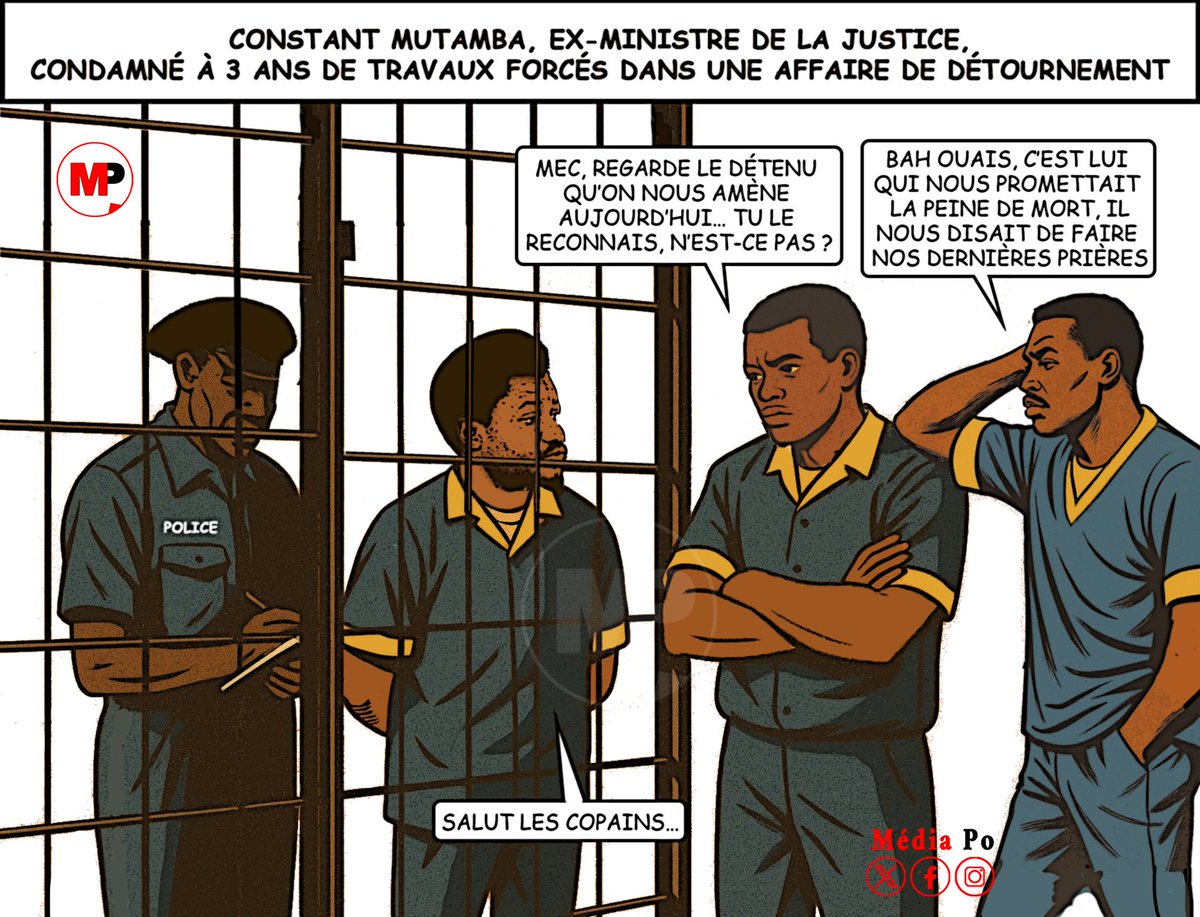 Reconnu coupable de détournement de fonds, Constant Mutamba a été condamné à 3 ans de travaux forcés. L’ex-ministre de la Justice écope également de 5 ans d’inéligibilité et de privation du droit de vote.