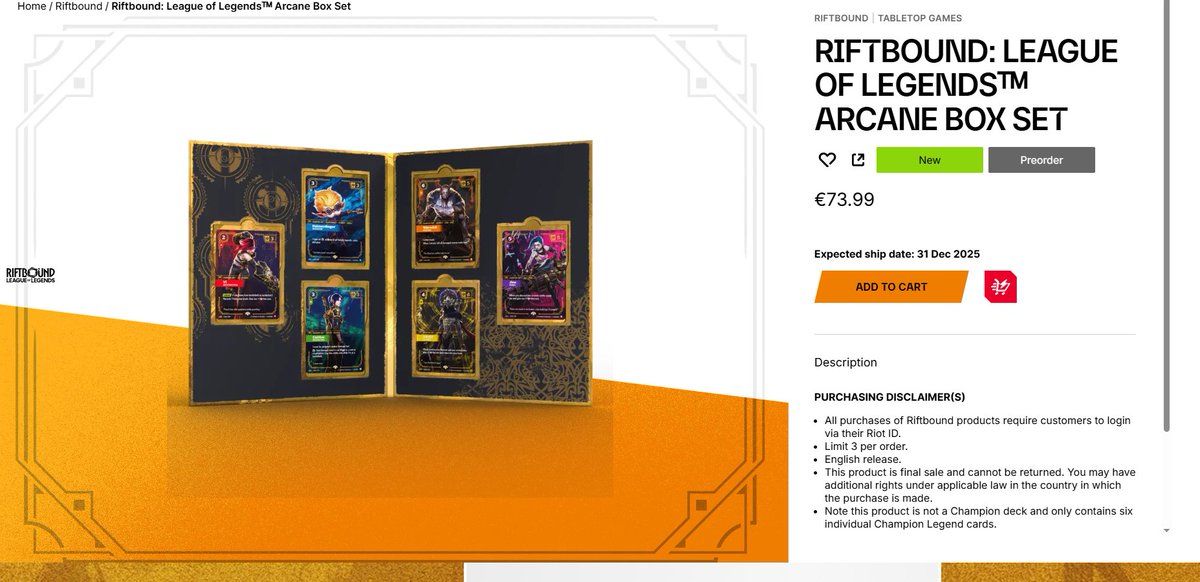 The Riftbound: League of Legends Arcane Box Set is now available