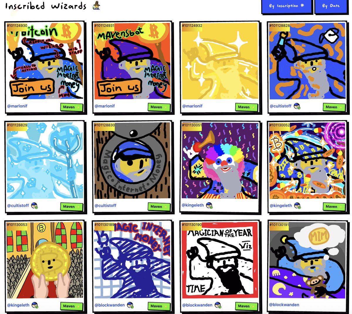Who else is psyched for the upcoming 10k Bitcoin Wizard <a href="/bitcoinwizardry/">The Bitcoin Wizard</a> collection?

This collection will comprise 100% of 1/1 art which was created by the community, based on <a href="/mavensbot/">Bitcoin Wizard - mavensbot 🧙🏻‍♂️</a>'s iconic Magic Internet Money <a href="/mimcoinbtc/">Magic Internet Money</a> $MIM Bitcoin Wizard.

The art submission entries